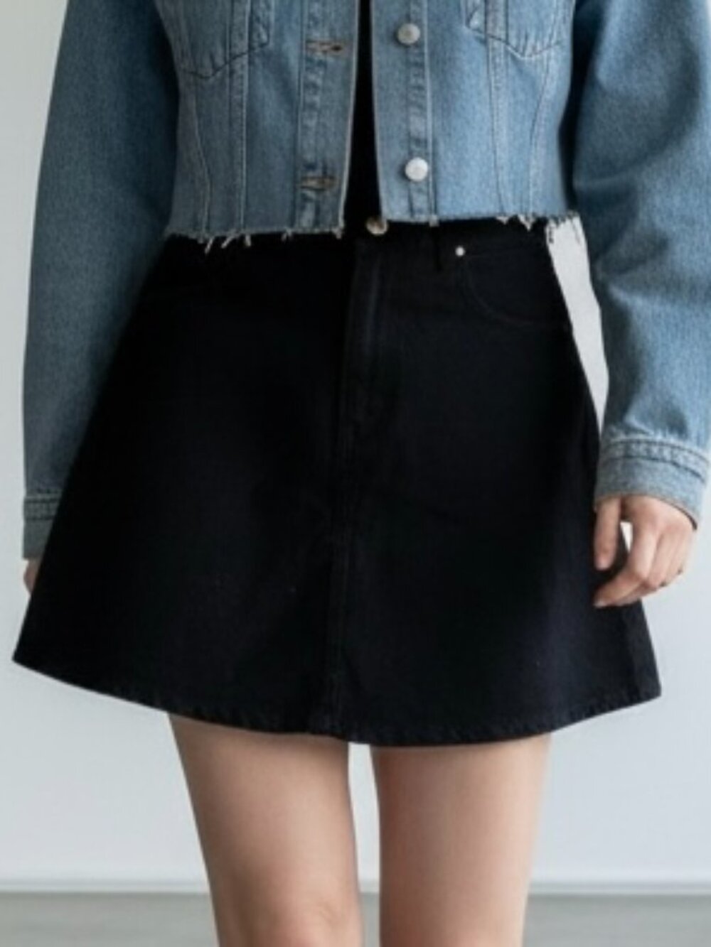 American Apparel Black Corduroy Mini Skirt Junior's Sz Extra‎ Small A-Line